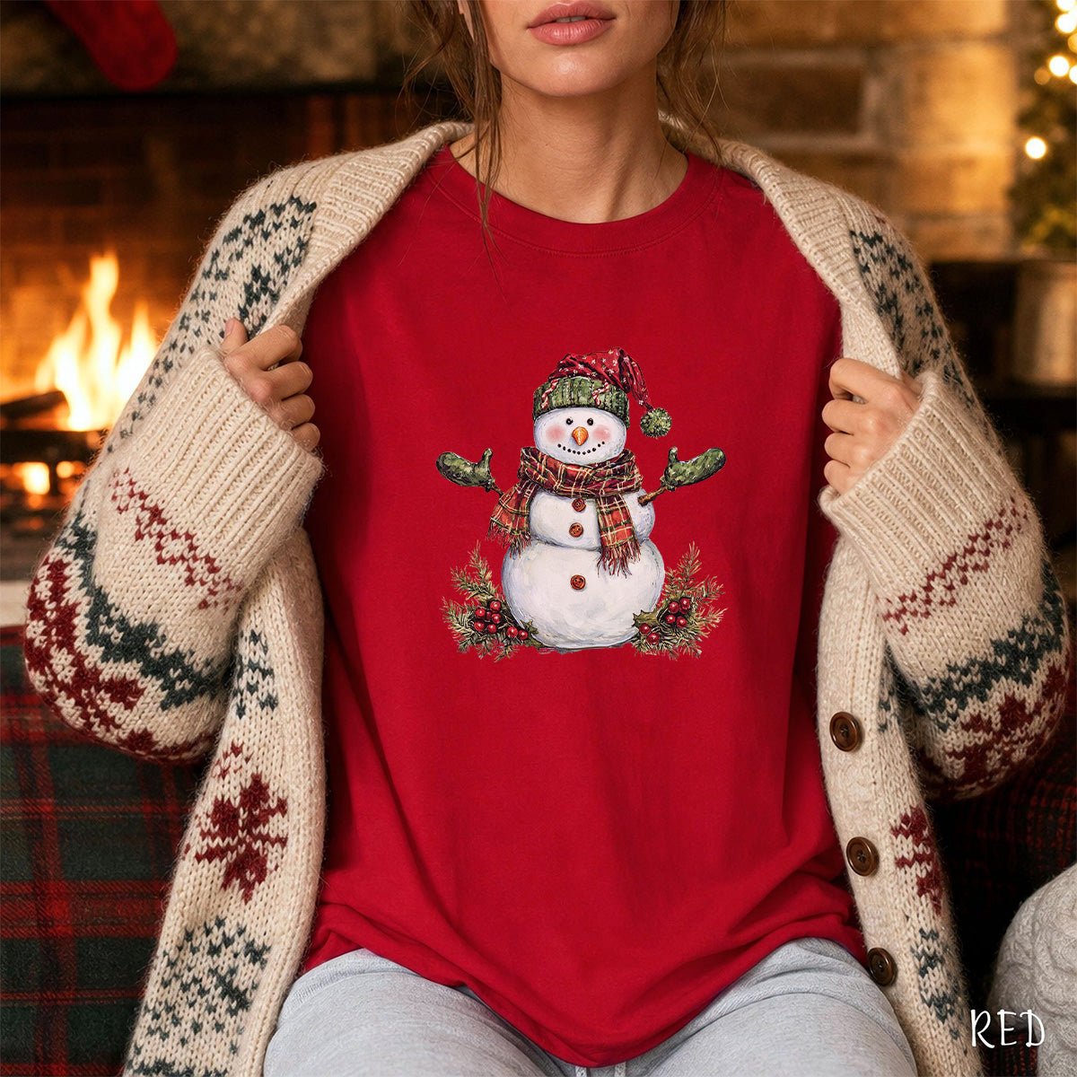 Festive Christmas Snowman T-Shirt