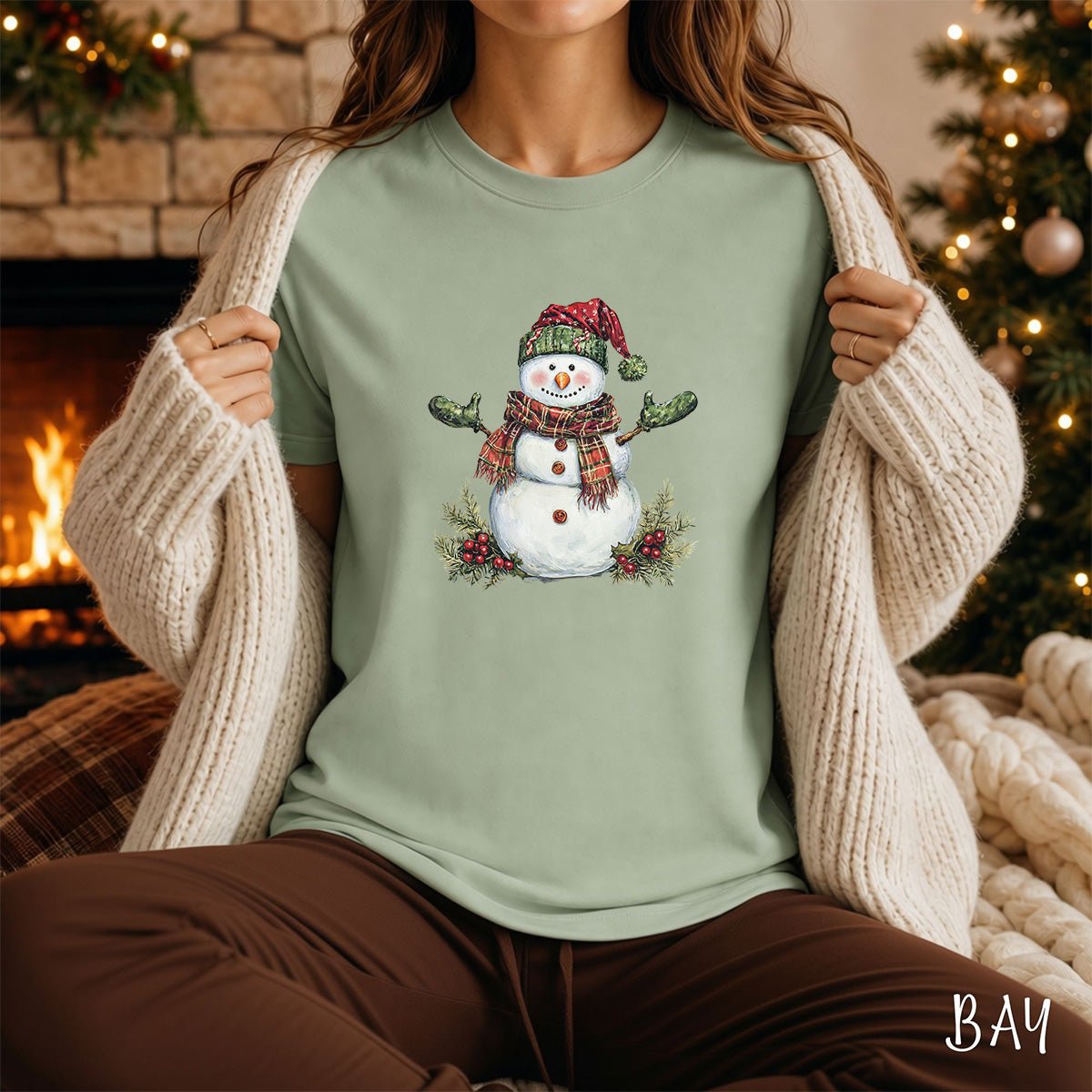 Festive Christmas Snowman T-Shirt
