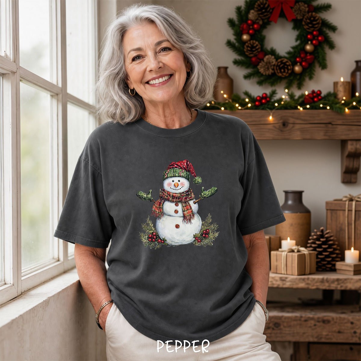 Festive Christmas Snowman T-Shirt