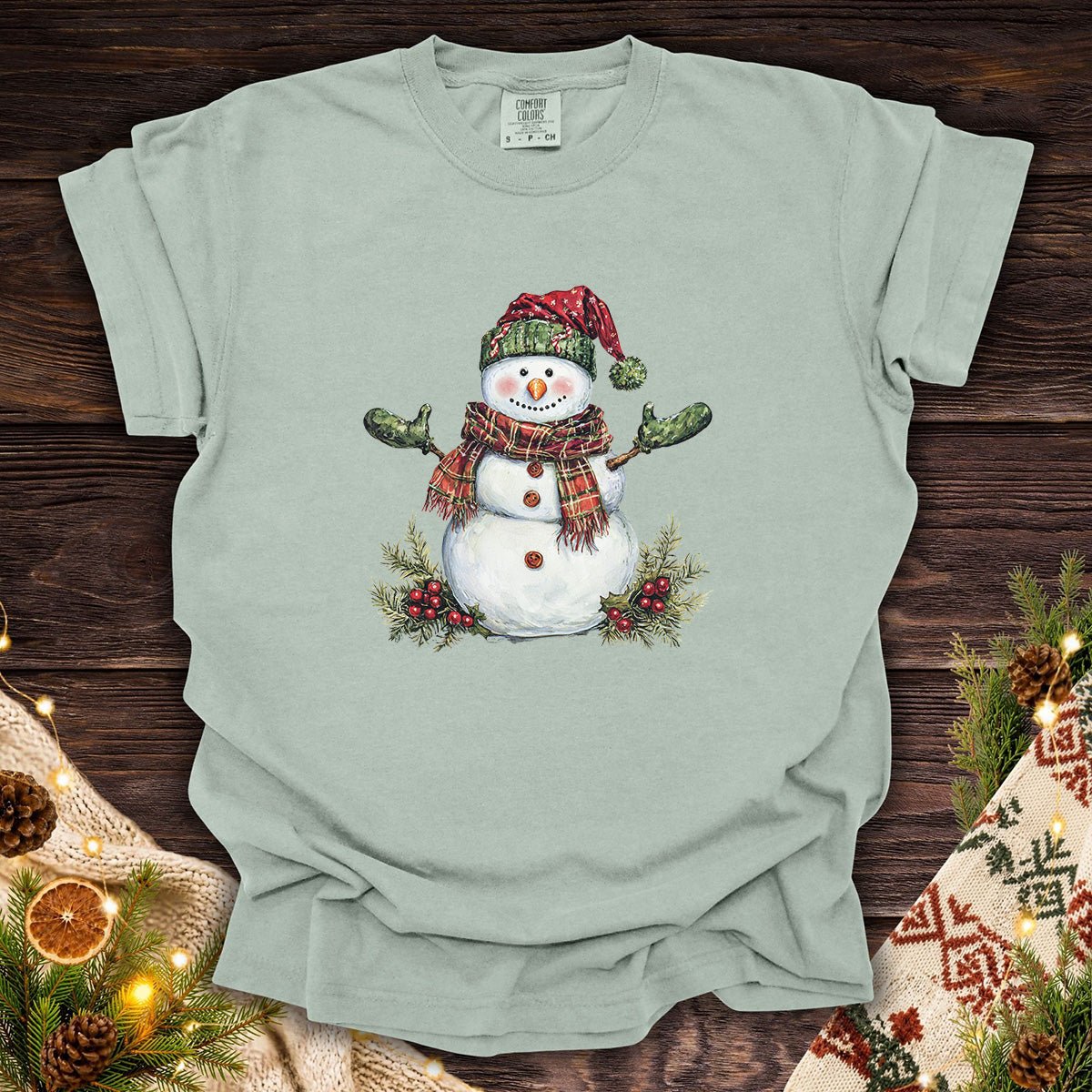 Festive Christmas Snowman T-Shirt