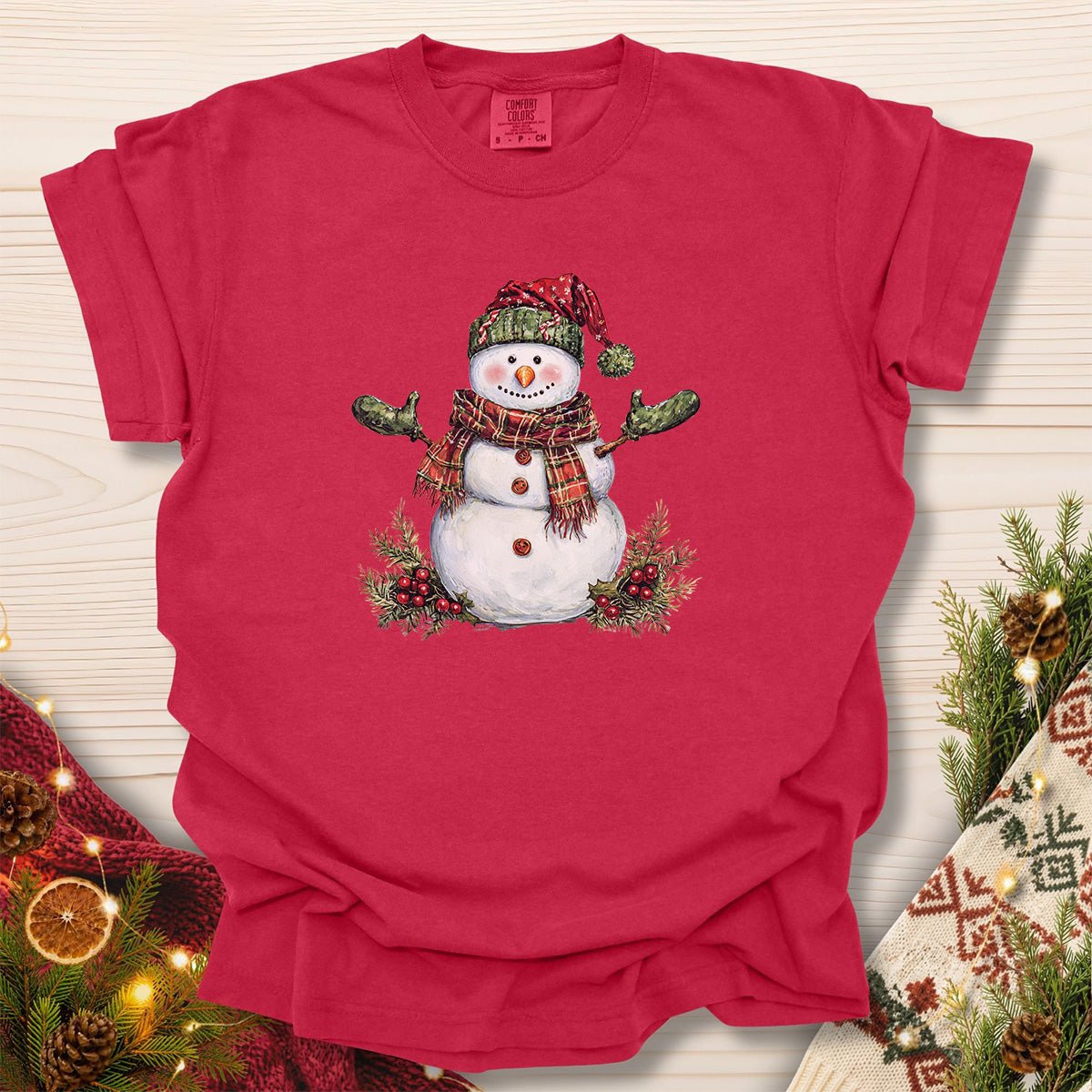 Festive Christmas Snowman T-Shirt