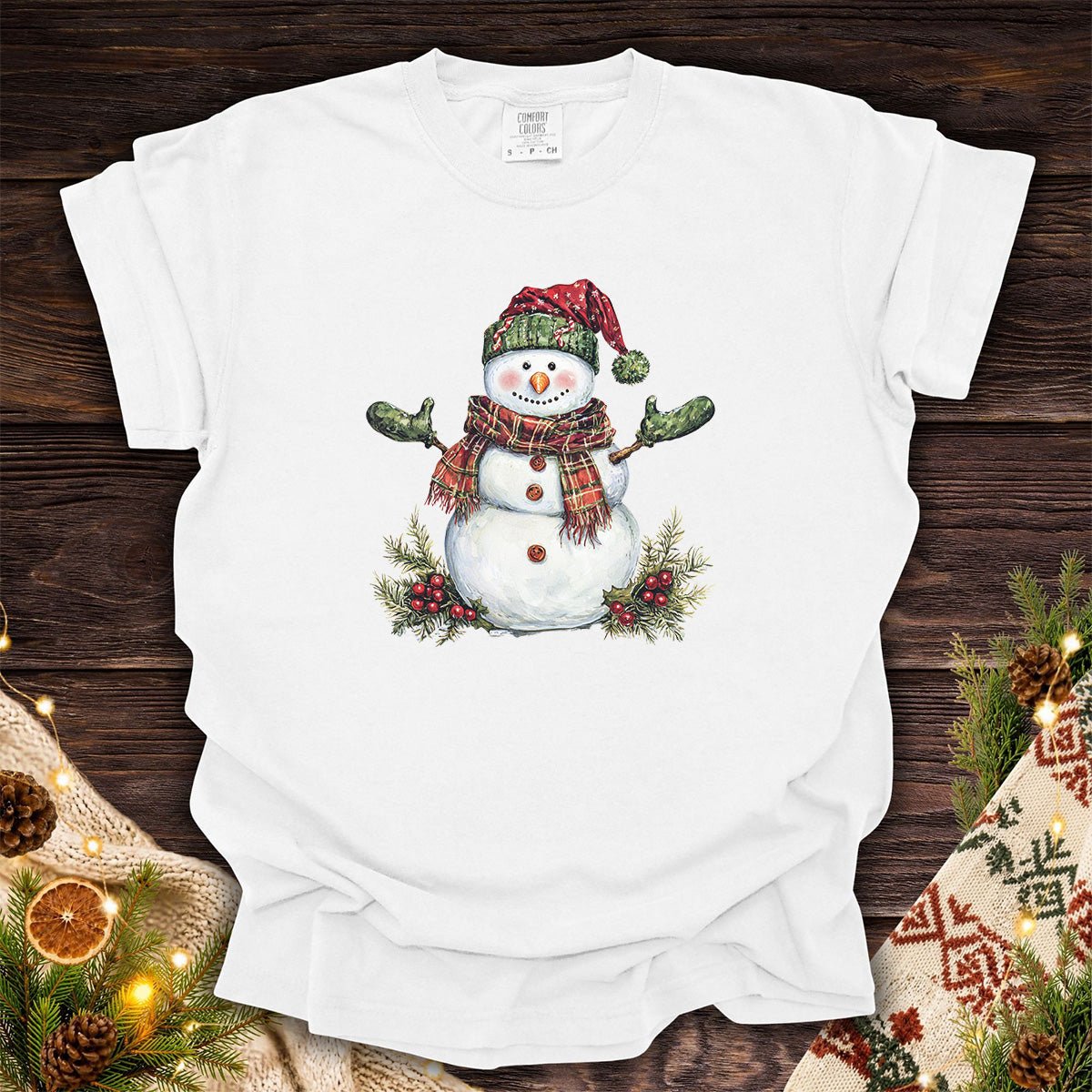 Festive Christmas Snowman T-Shirt