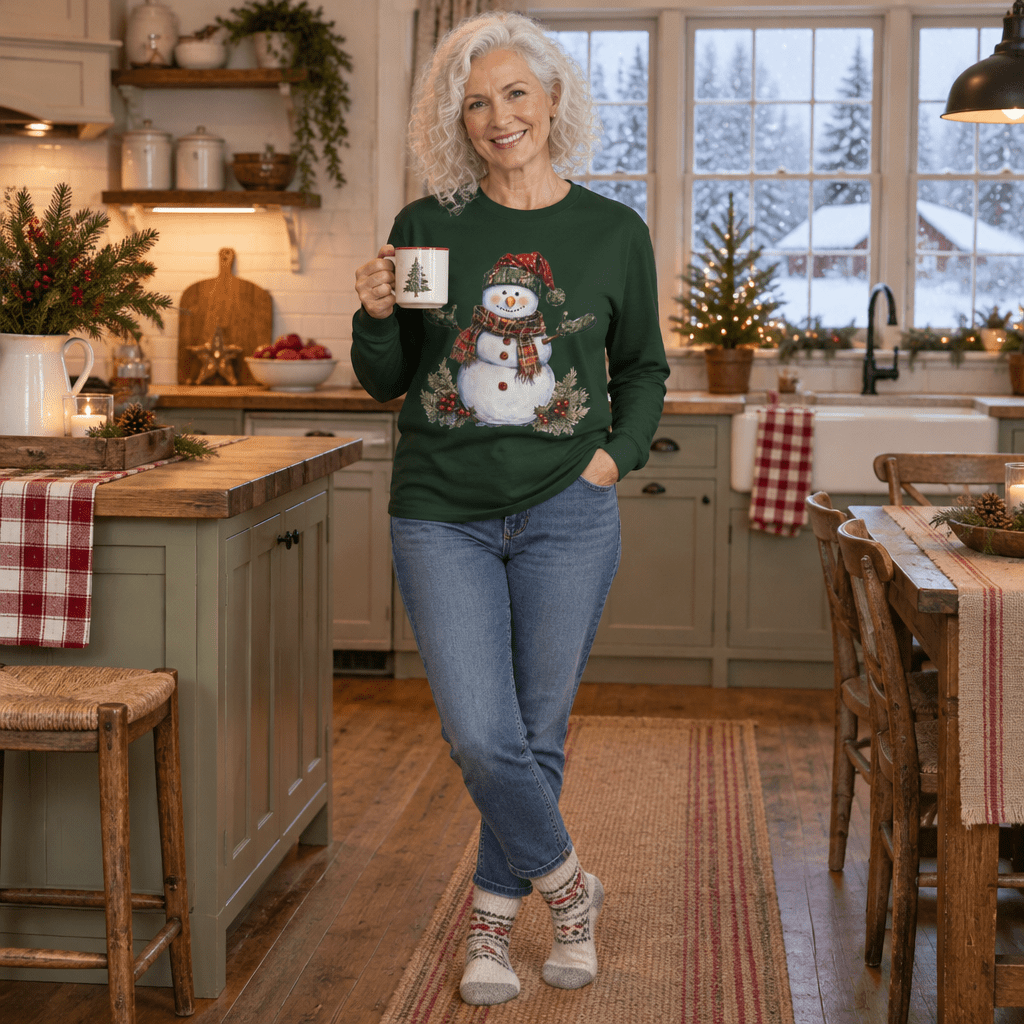 Festive Snowman Long Sleeve Tee