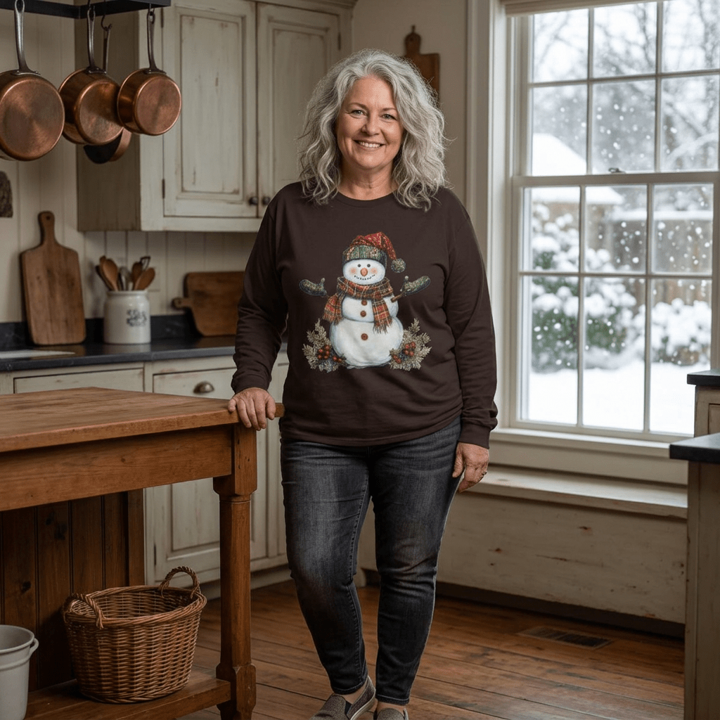 Festive Snowman Long Sleeve Tee
