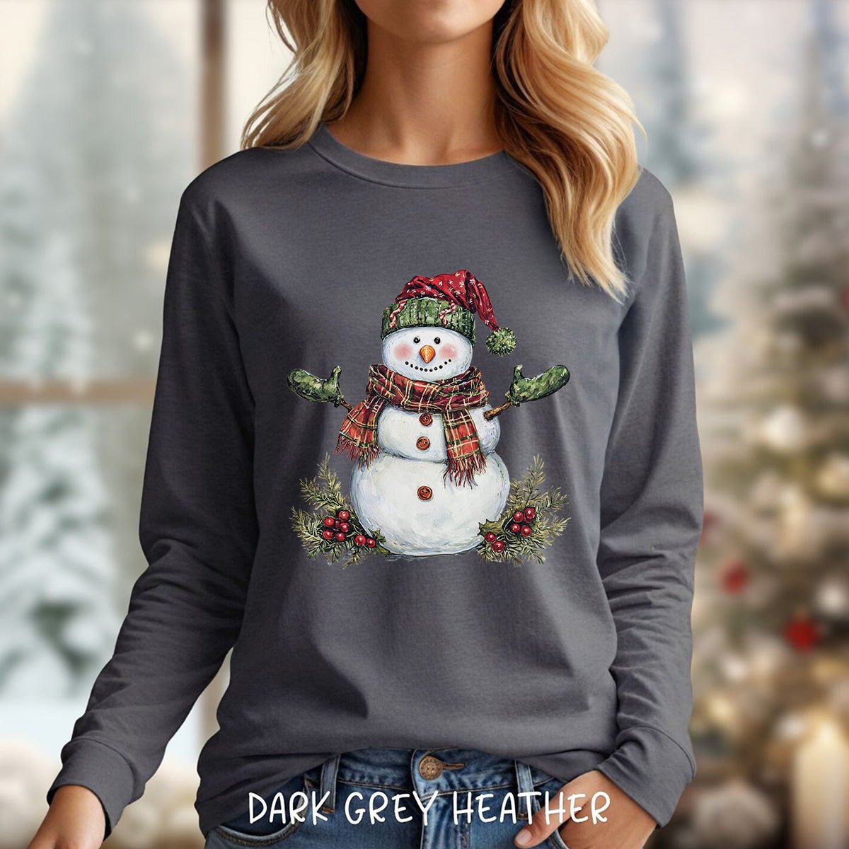 Festive Snowman Long Sleeve Tee