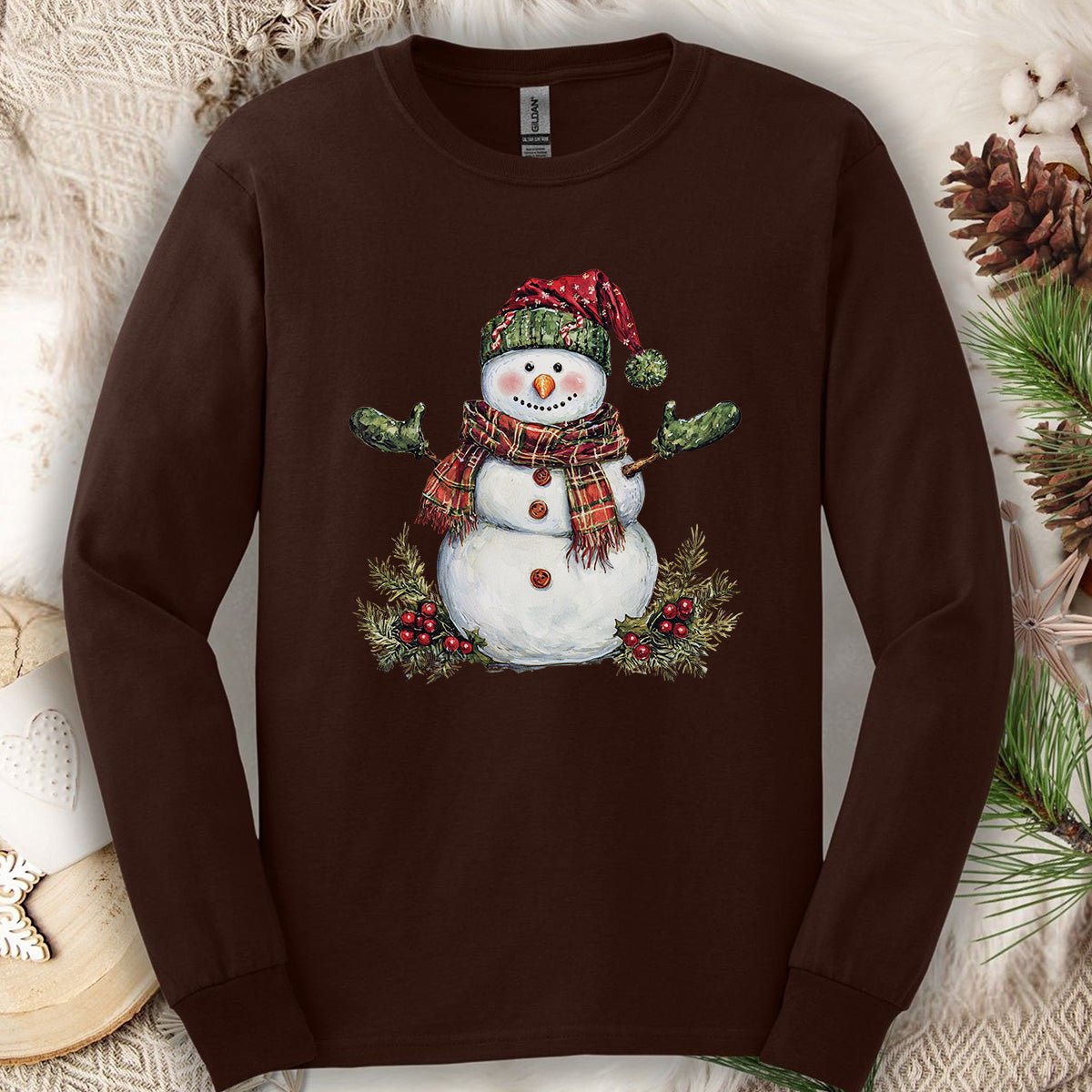 Festive Snowman Long Sleeve Tee