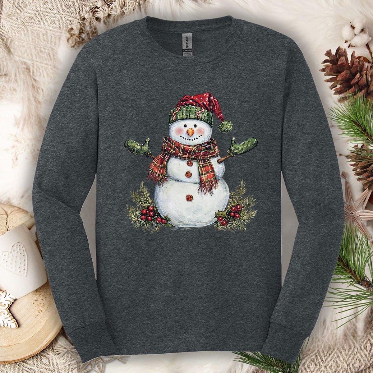 Festive Snowman Long Sleeve Tee