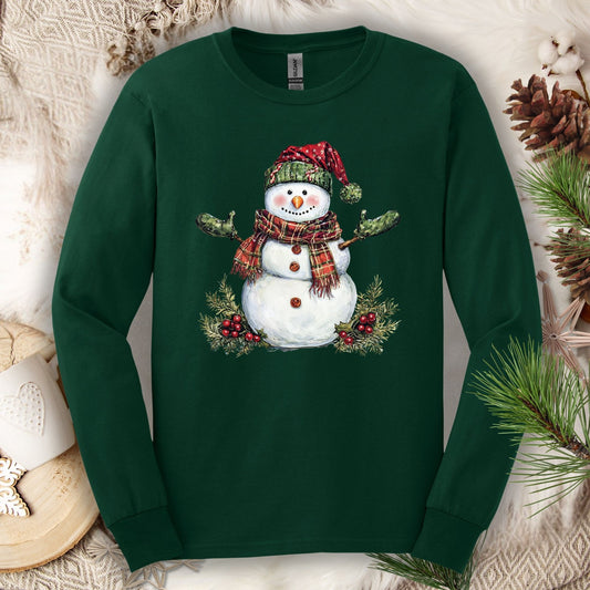 Festive Snowman Long Sleeve Tee