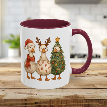 Festive Vintage Christmas Ducks Mug (11/15oz)