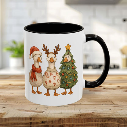 Festive Vintage Christmas Ducks Mug (11/15oz)