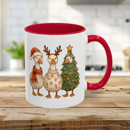 Festive Vintage Christmas Ducks Mug (11/15oz)