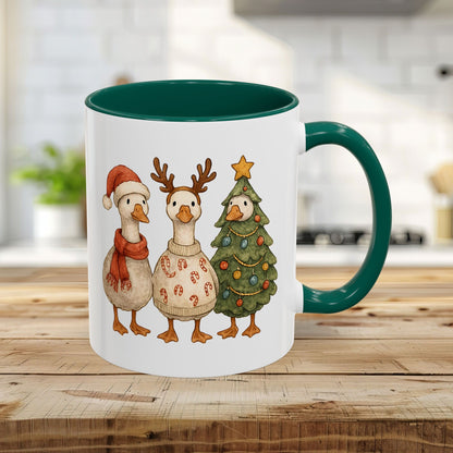 Festive Vintage Christmas Ducks Mug (11/15oz)