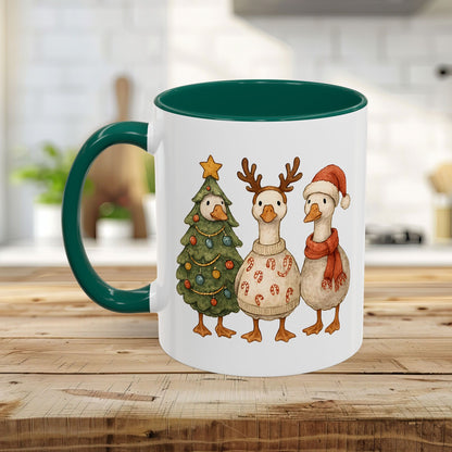 Festive Vintage Christmas Ducks Mug (11/15oz)