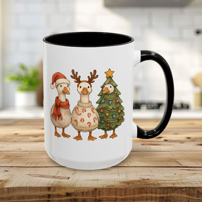Festive Vintage Christmas Ducks Mug (11/15oz)
