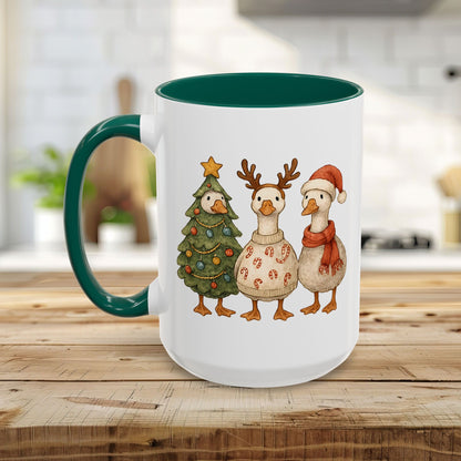 Festive Vintage Christmas Ducks Mug (11/15oz)