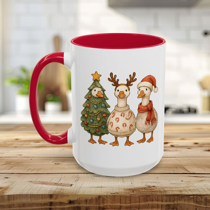 Festive Vintage Christmas Ducks Mug (11/15oz)