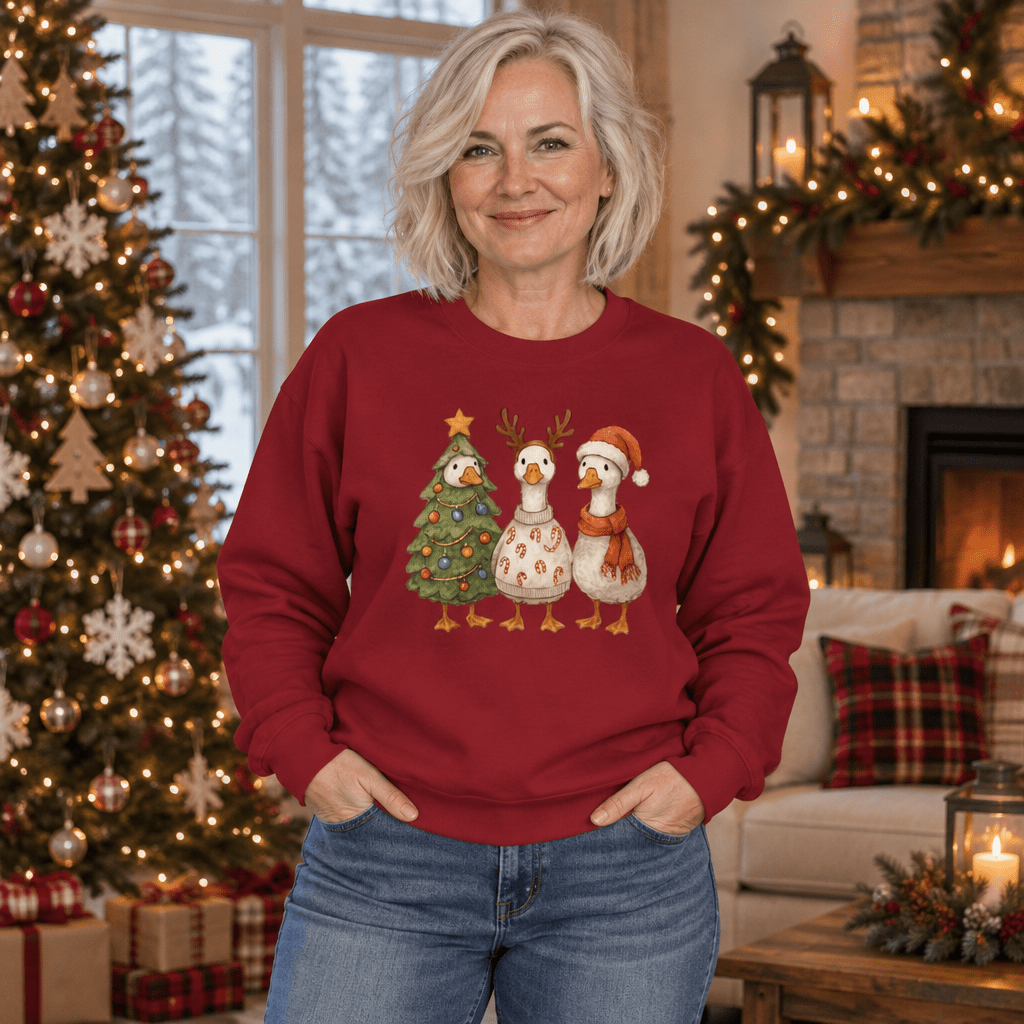 Festive Vintage Christmas Ducks Sweatshirt