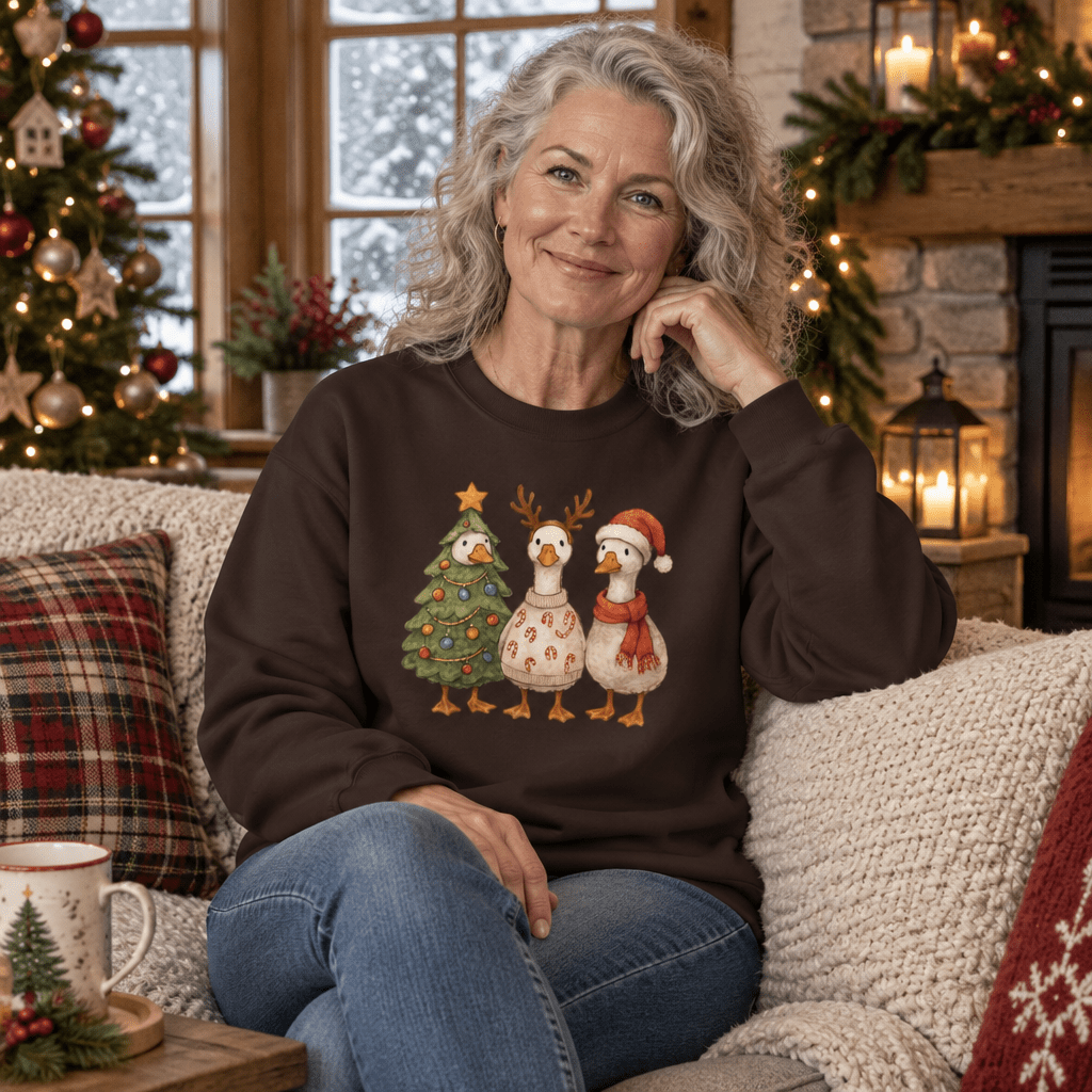 Festive Vintage Christmas Ducks Sweatshirt