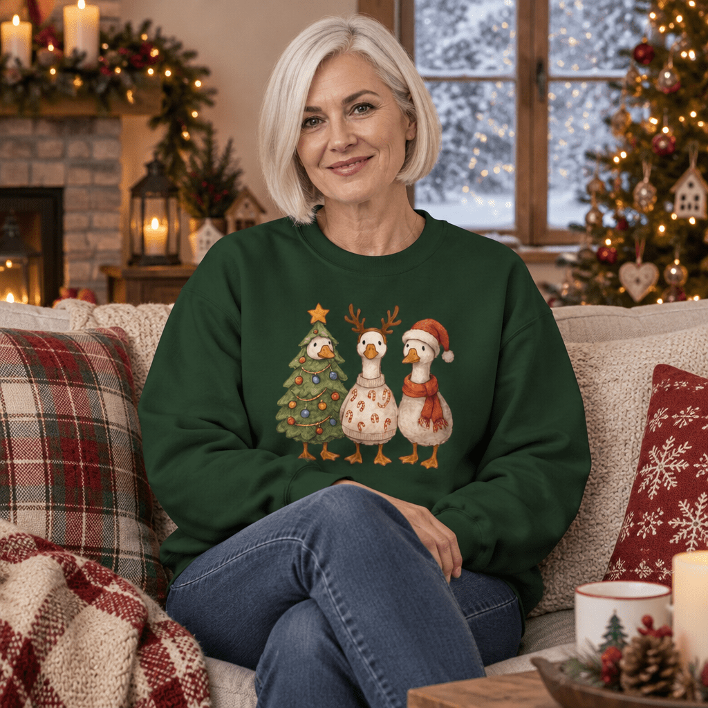 Festive Vintage Christmas Ducks Sweatshirt