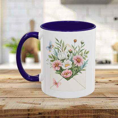 Floral Envelope with Flowers Mug (11/15oz)