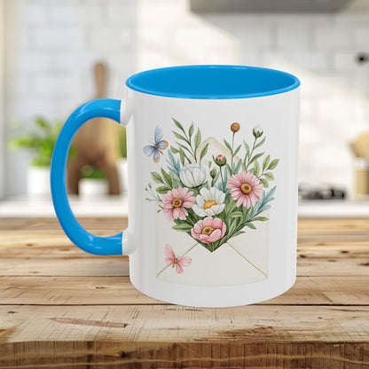 Floral Envelope with Flowers Mug (11/15oz)