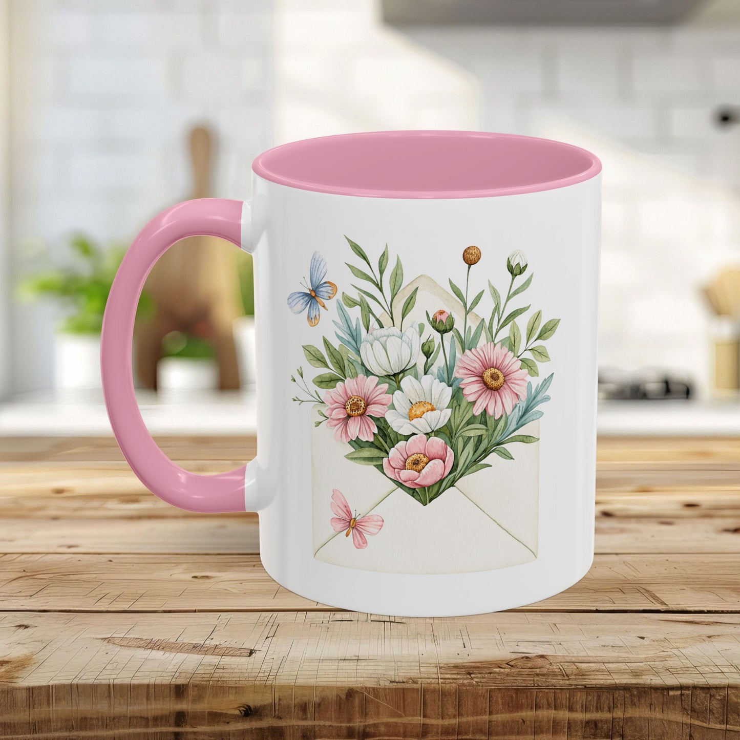 Floral Envelope with Flowers Mug (11/15oz)