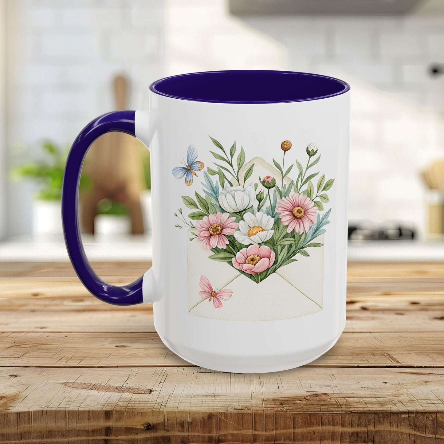 Floral Envelope with Flowers Mug (11/15oz)