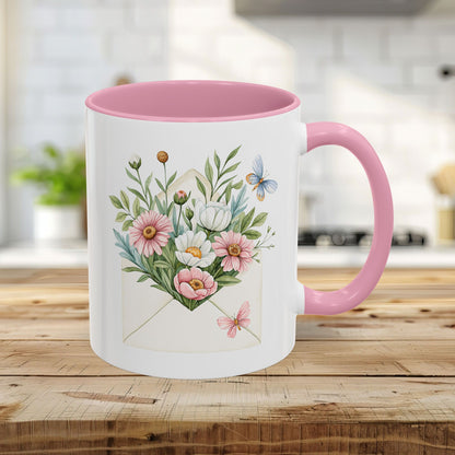 Floral Envelope with Flowers Mug (11/15oz)
