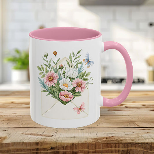 Floral Envelope with Flowers Mug (11/15oz)