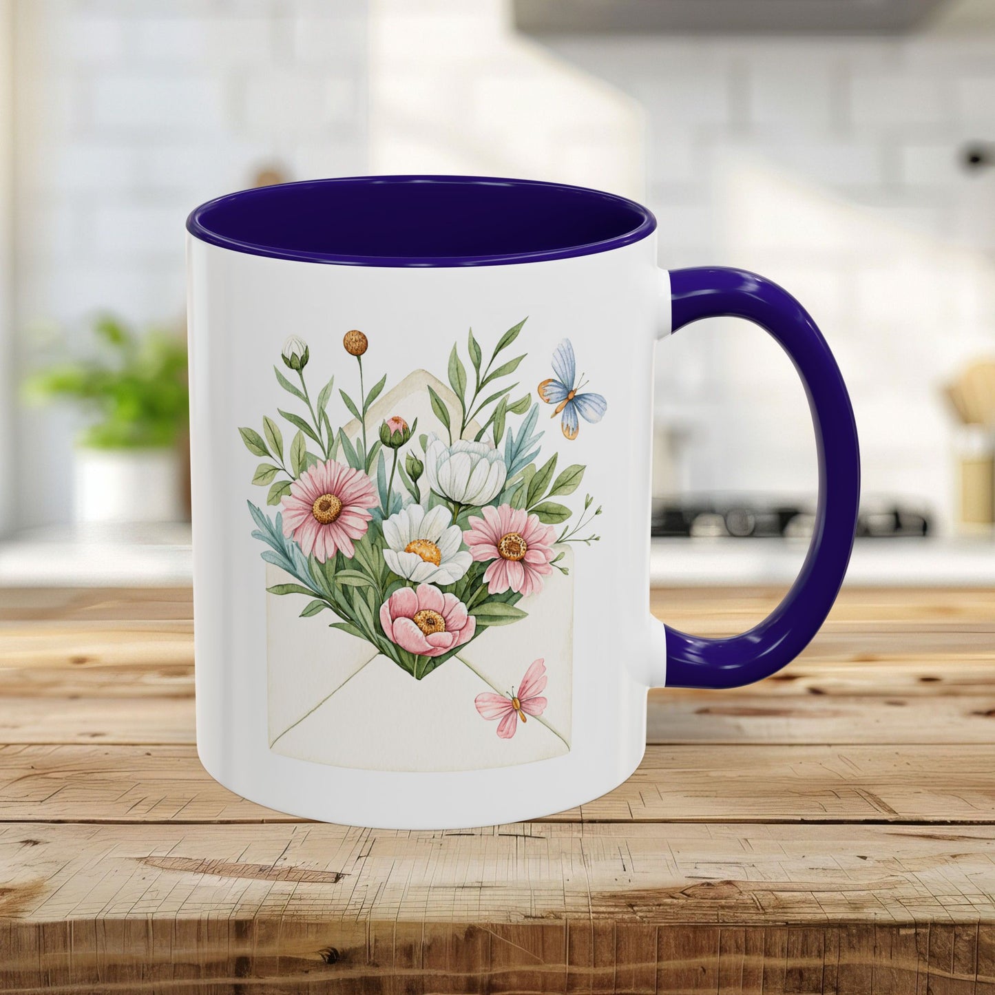 Floral Envelope with Flowers Mug (11/15oz)