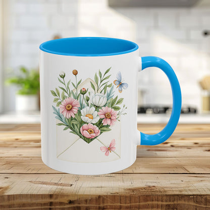 Floral Envelope with Flowers Mug (11/15oz)