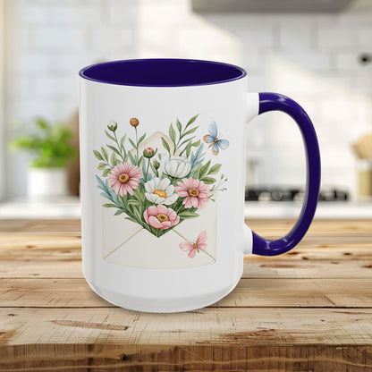 Floral Envelope with Flowers Mug (11/15oz)