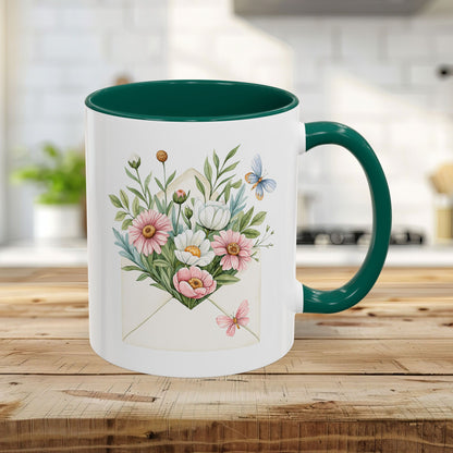 Floral Envelope with Flowers Mug (11/15oz)