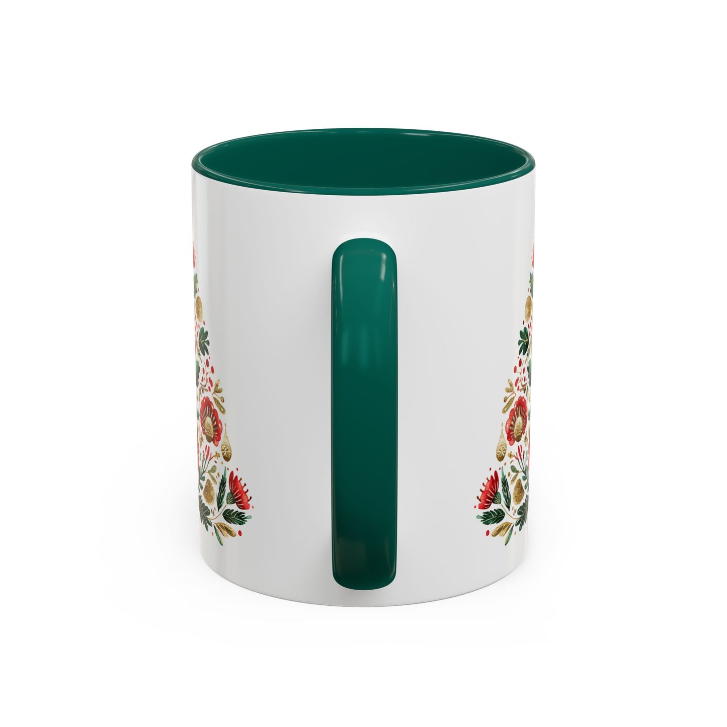 Floral Folk Art Christmas Tree Mug (11/15oz)