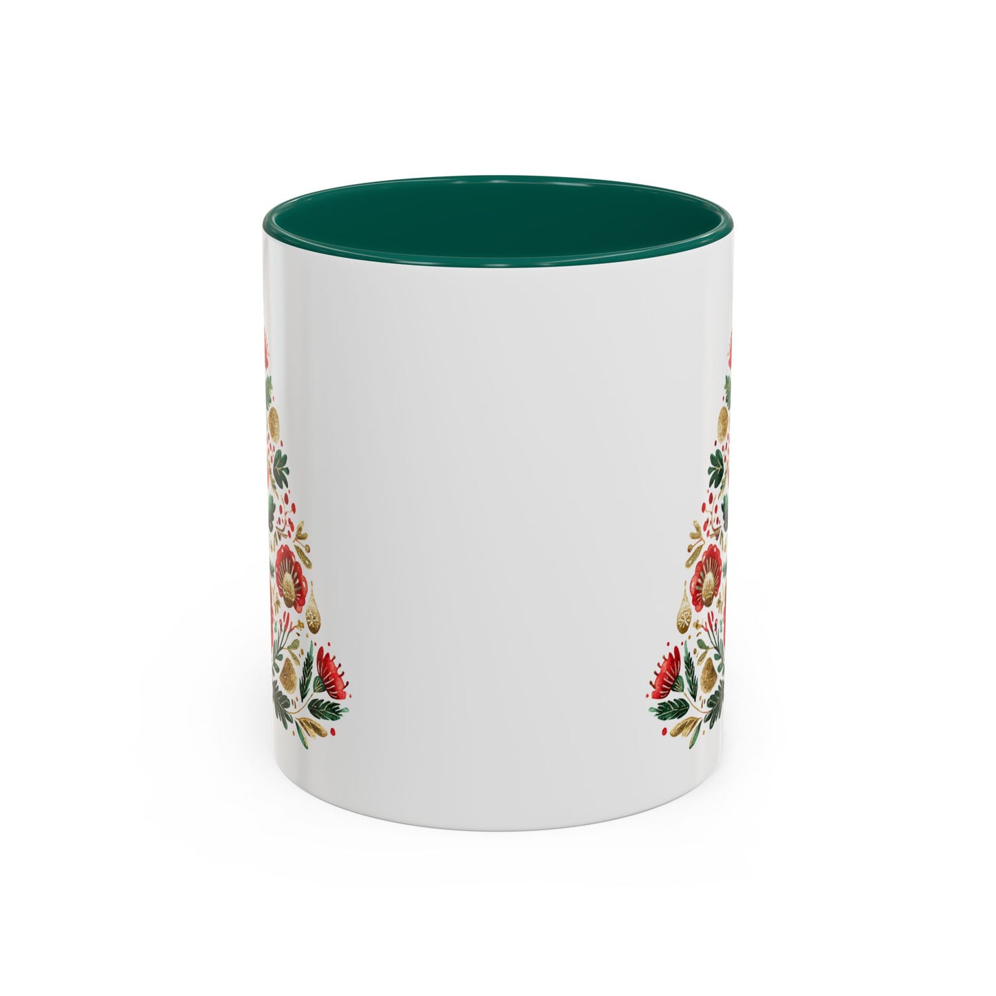 Floral Folk Art Christmas Tree Mug (11/15oz)