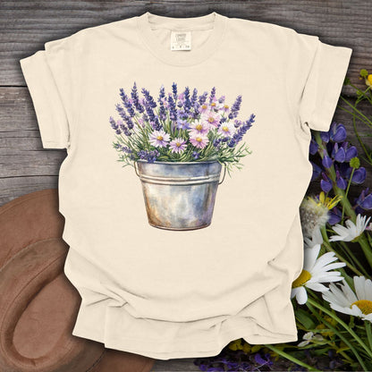 Floral Lavender Bucket T-Shirt