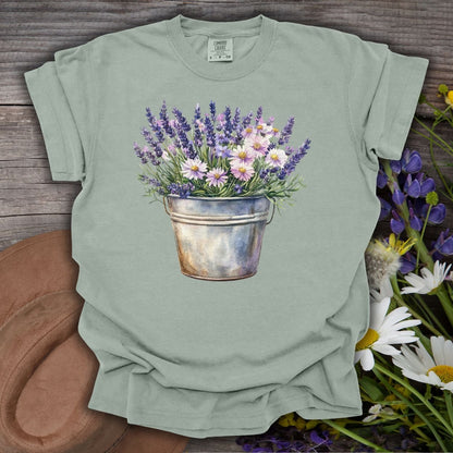 Floral Lavender Bucket T-Shirt