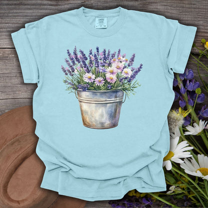 Floral Lavender Bucket T-Shirt