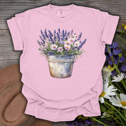 Floral Lavender Bucket T-Shirt