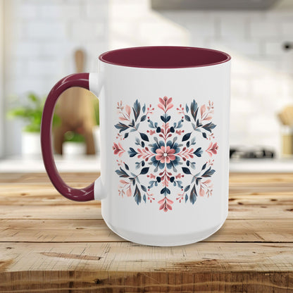 Floral Snowflake Pattern Mug (11/15oz)