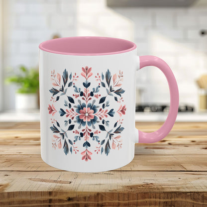 Floral Snowflake Pattern Mug (11/15oz)