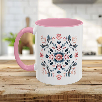 Floral Snowflake Pattern Mug (11/15oz)