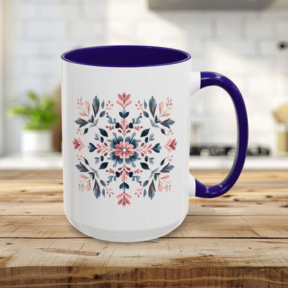 Floral Snowflake Pattern Mug (11/15oz)