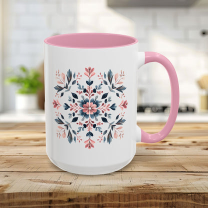 Floral Snowflake Pattern Mug (11/15oz)