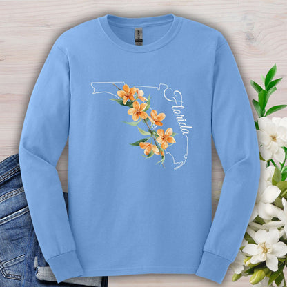 Florida State Flower Long Sleeve Tee — Orange Blossom