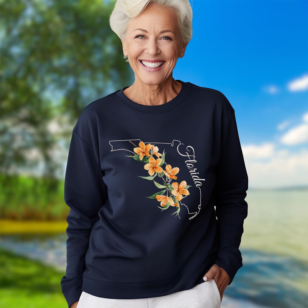 Florida State Flower Sweatshirt - Orange Blossom