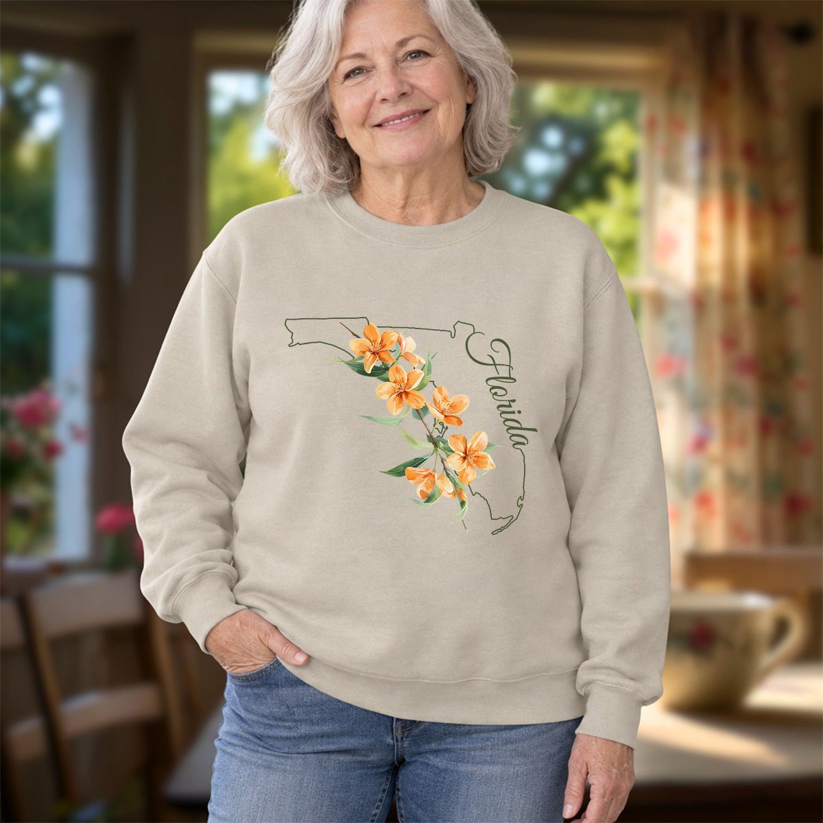 Florida State Flower Sweatshirt - Orange Blossom