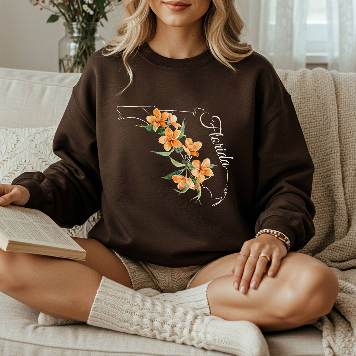 Florida State Flower Sweatshirt - Orange Blossom