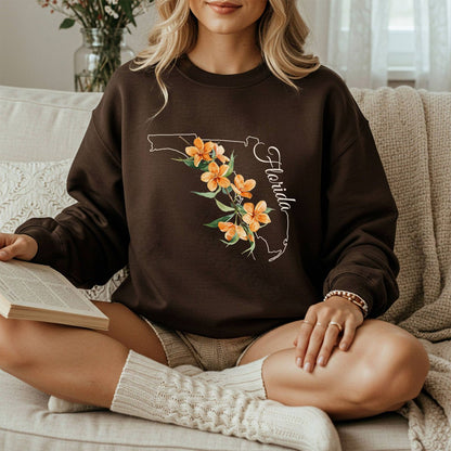 Florida State Flower Sweatshirt - Orange Blossom