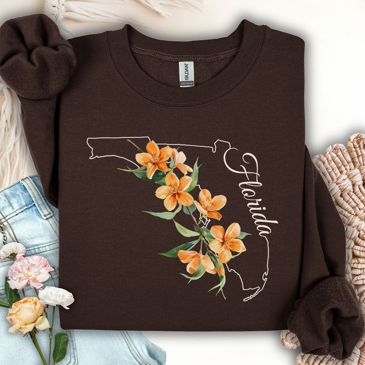 Florida State Flower Sweatshirt - Orange Blossom